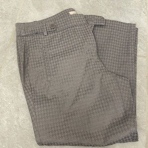 Grey printed dress pants